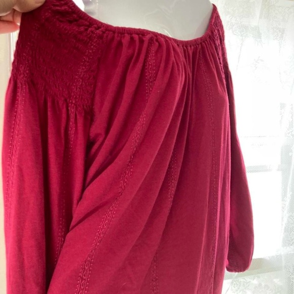 Ralph Lauren Red Off the Shoulder Blouse PS - Picture 2 of 4